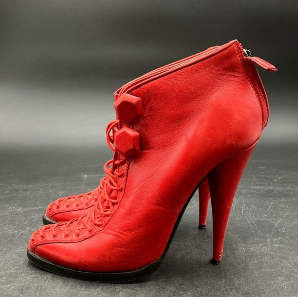 Givenchy red ankle boots Stiletto heel - Picture 4 of 9